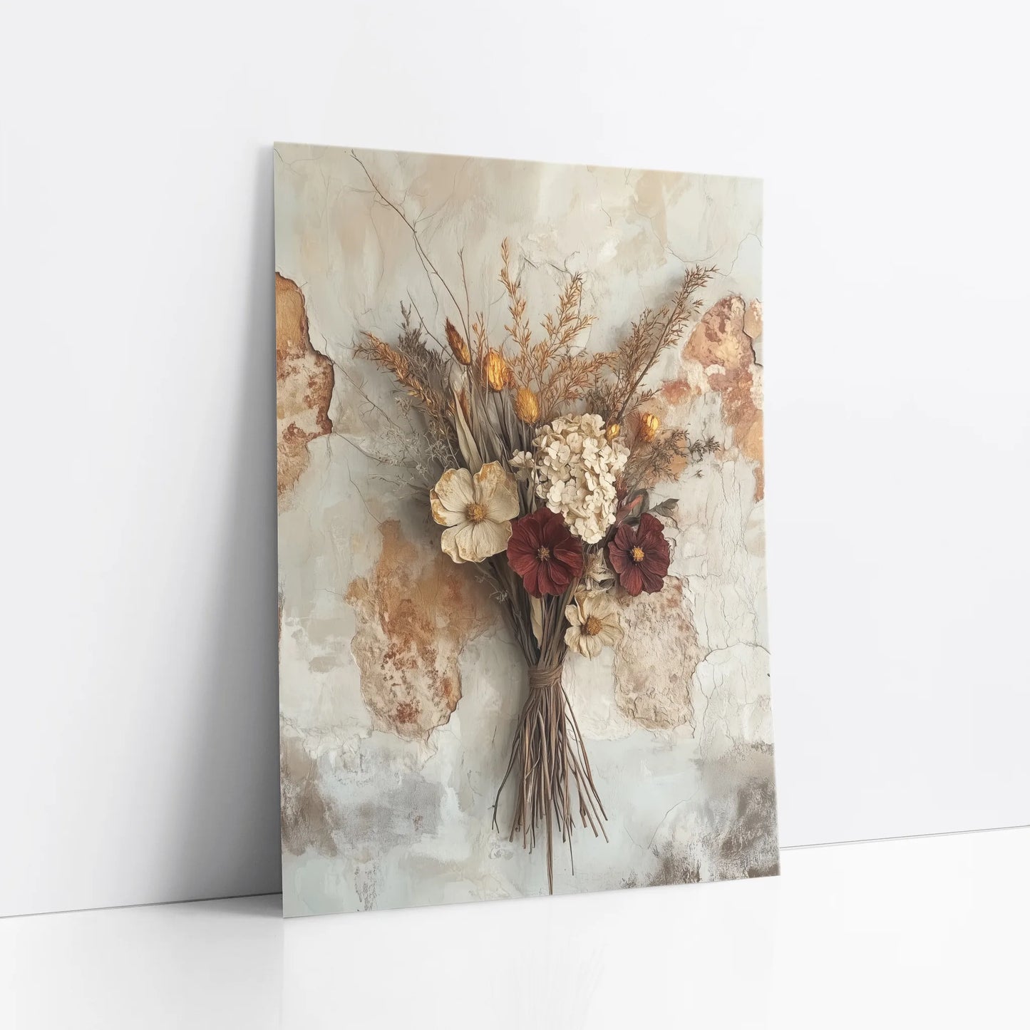 Dried Flower Bouquet Boho Botanical art print