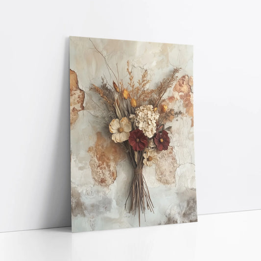 Dried Flower Bouquet Boho Botanical art print