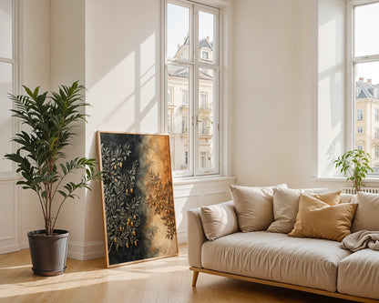 Olive Branch Textured Luxury Gold Accents in room