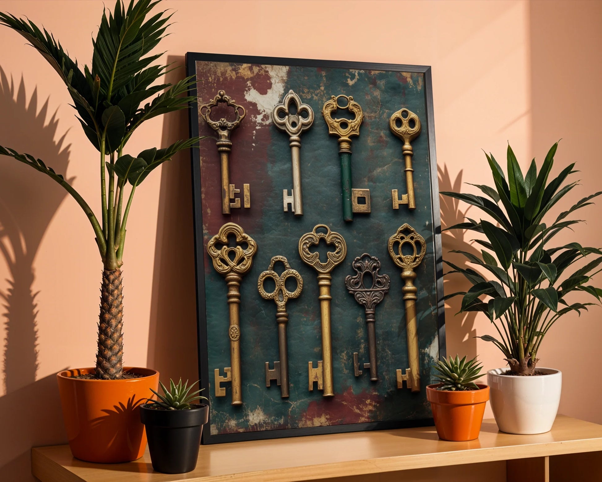 Skeleton Key Collection Dark Academia Nine Keys Art in room