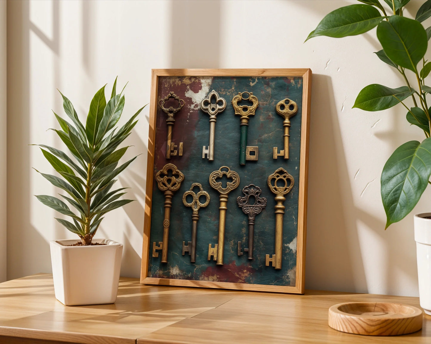 Skeleton Key Collection Dark Academia Nine Keys Art in room