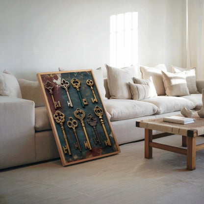 Skeleton Key Collection Dark Academia Nine Keys Art in room