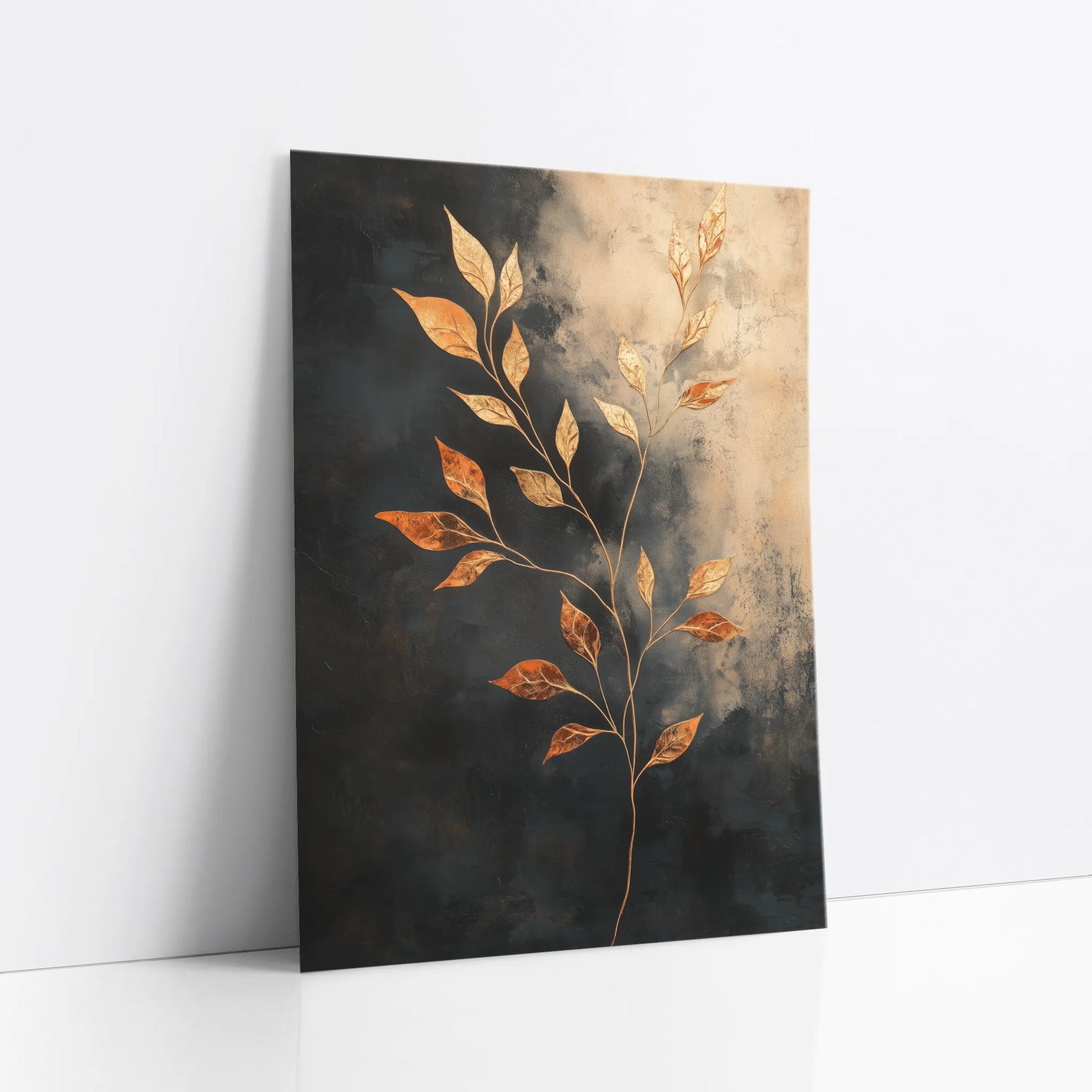 Copper Botanical Gilded Stems art print