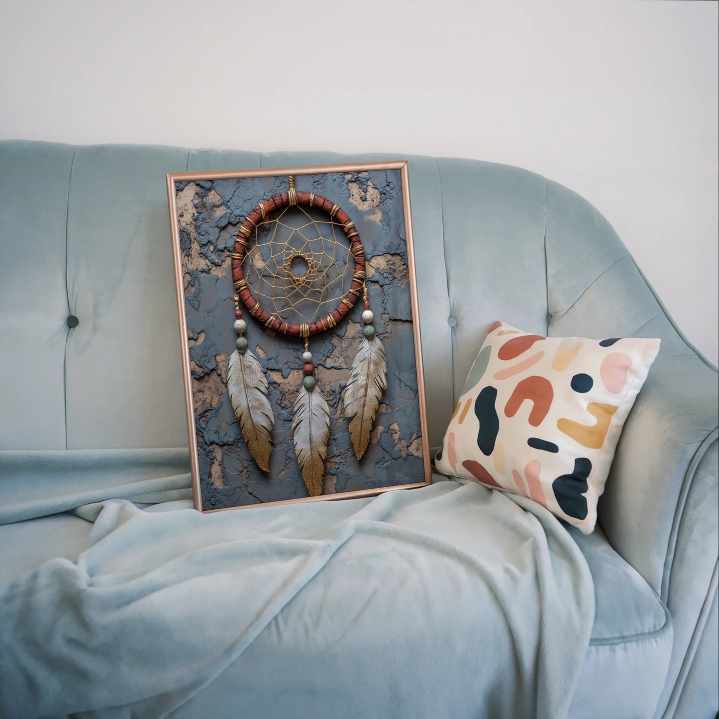 Dreamcatcher Boho Leather Wrapped in room
