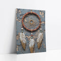 Dreamcatcher Boho Leather Wrapped art print