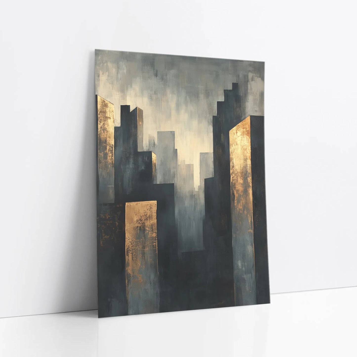 Copper Urban Skyline Industrial Haze art print
