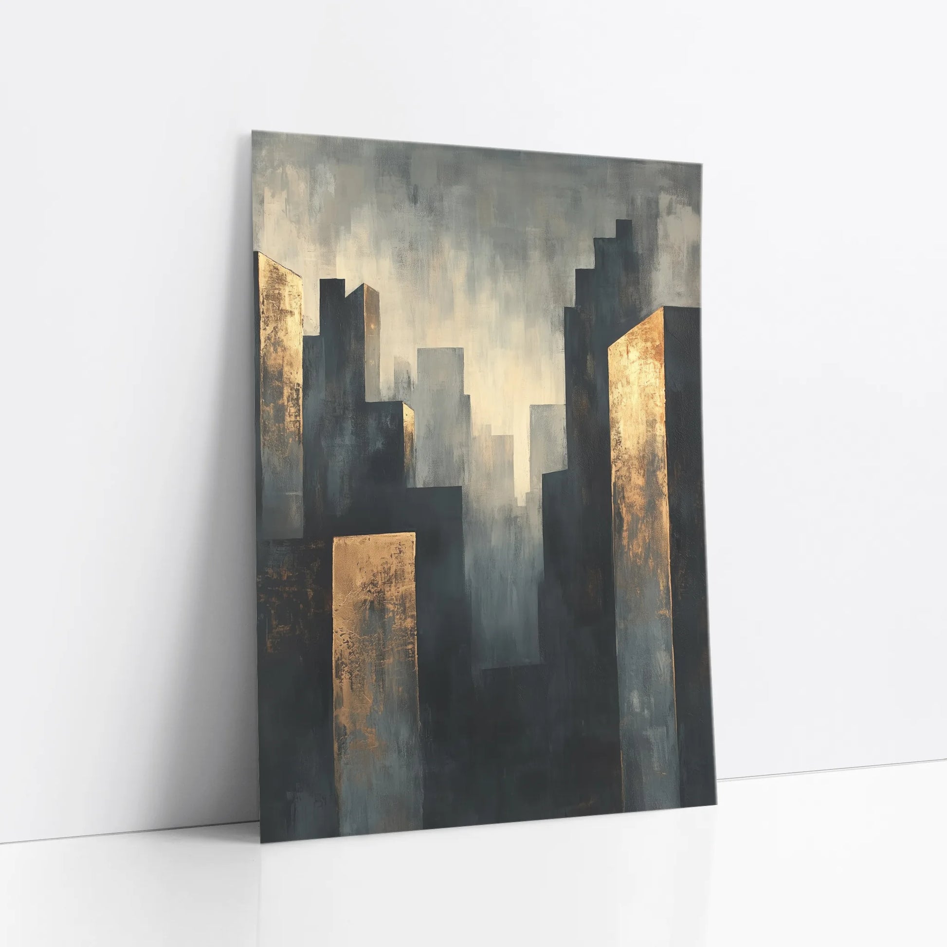 Copper Urban Skyline Industrial Haze art print