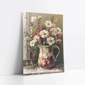 Farmhouse Floral Cosmos Wildflowers Pitcher art print