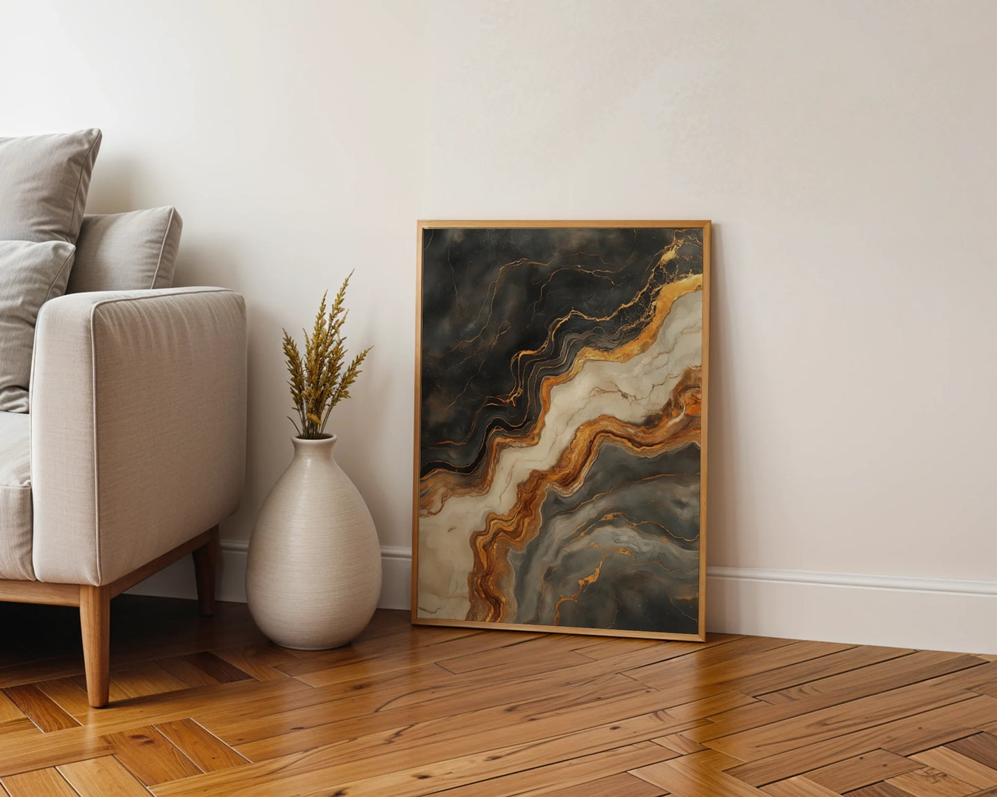 Dark Copper Flow Luxury Geological in room