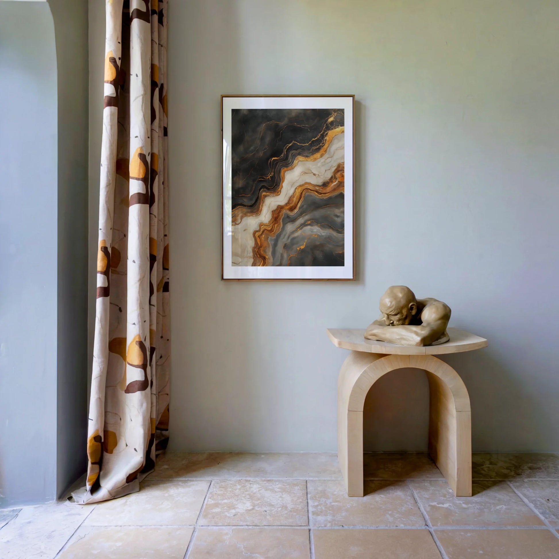 Dark Copper Flow Luxury Geological in room