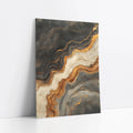Dark Copper Flow Luxury Geological art print