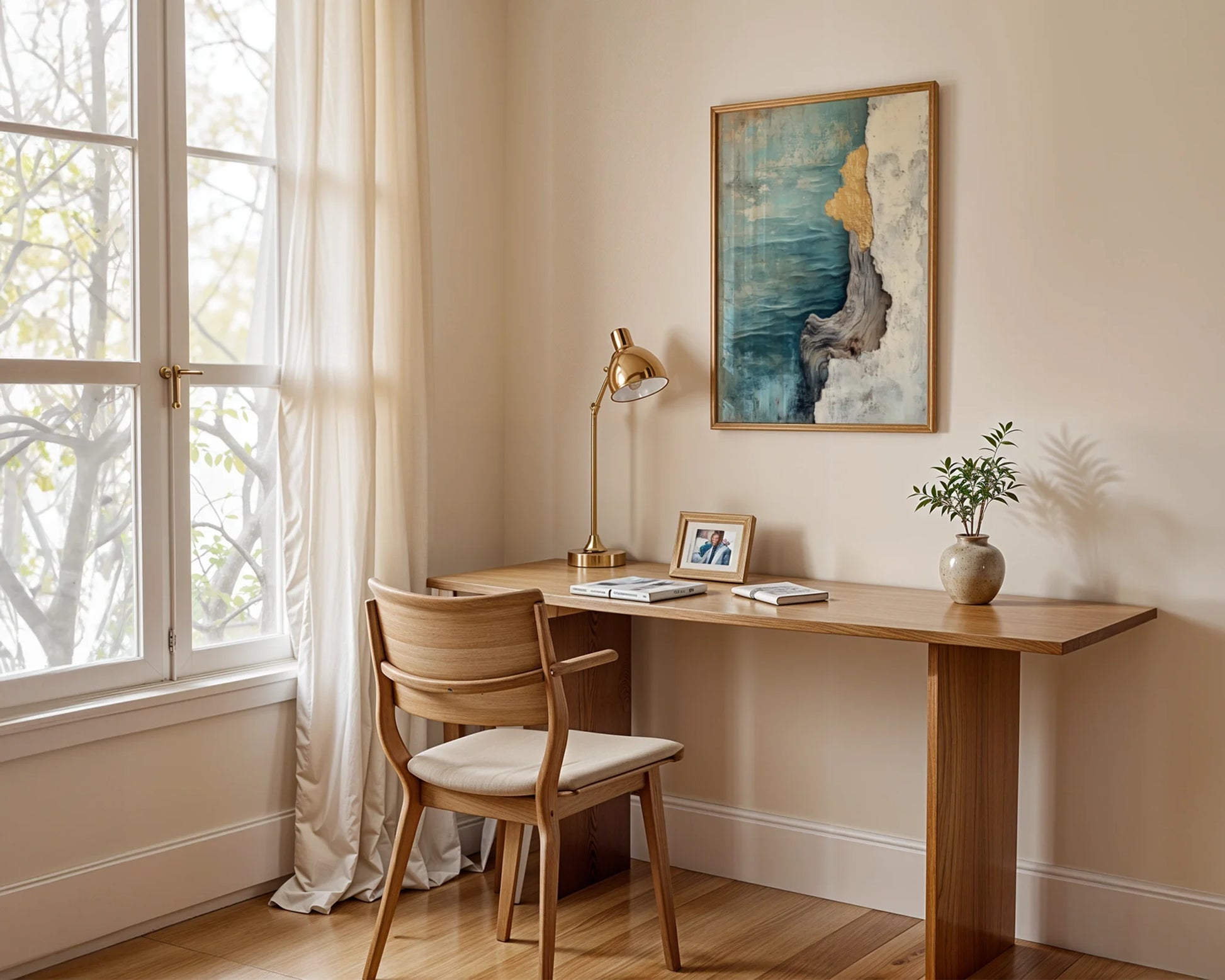 Turquoise Ocean Cliffs Textured Coastal in room