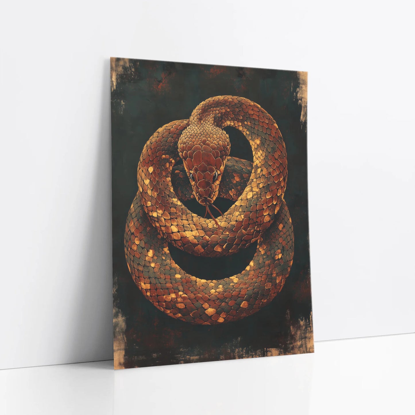 Copper Snake Art Dark Academia Serpent art print