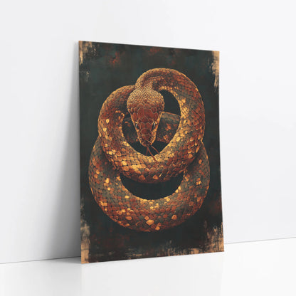 Copper Snake Art Dark Academia Serpent art print