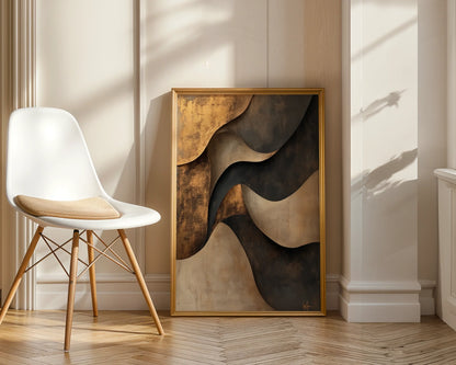 Bronze Metallic Layered Crescents Dining Room in room