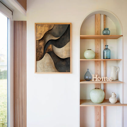 Bronze Metallic Layered Crescents Dining Room in room