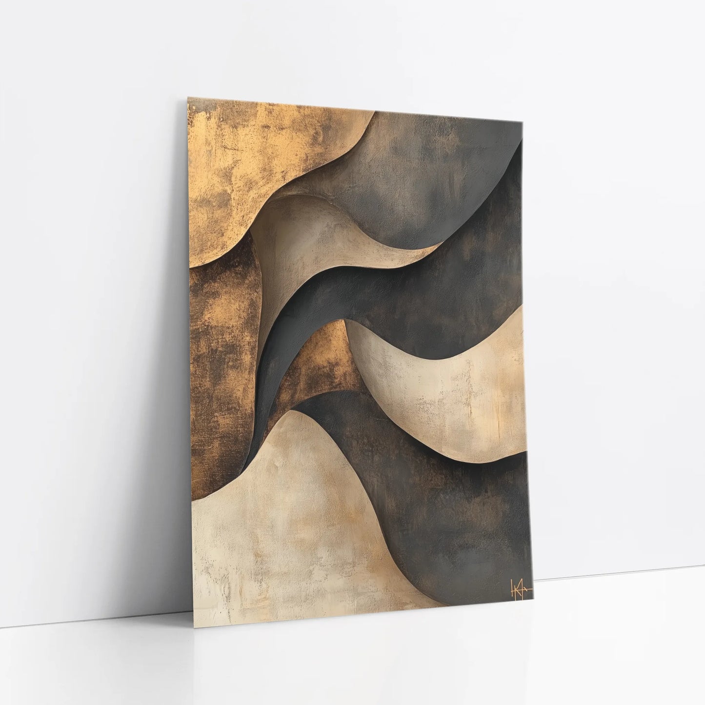 Bronze Metallic Layered Crescents Dining Room art print