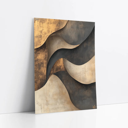 Bronze Metallic Layered Crescents Dining Room art print