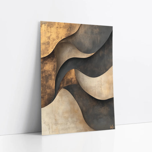 Bronze Metallic Layered Crescents Dining Room art print