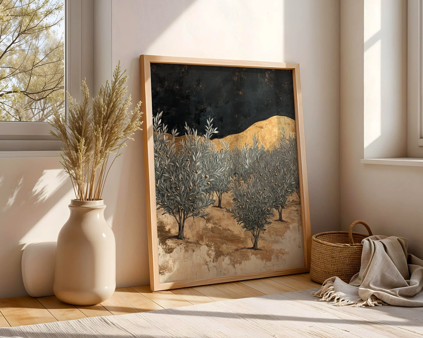 Mediterranean Olive Grove Ancient Hills in room
