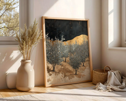 Mediterranean Olive Grove Ancient Hills in room
