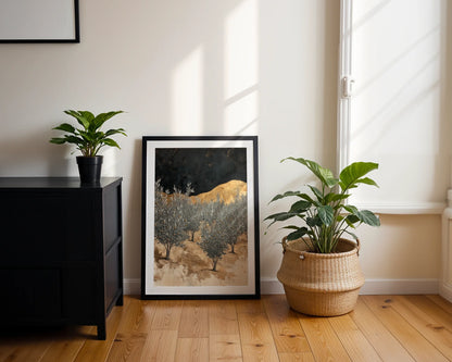 Mediterranean Olive Grove Ancient Hills in room