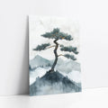 Japanese Style Mountain Art Lone Pine Cliff art print