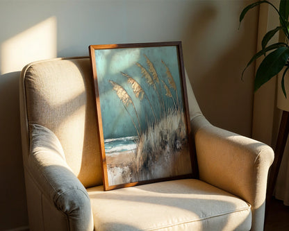 Coastal Grass Windswept Sea Oats Textured in room