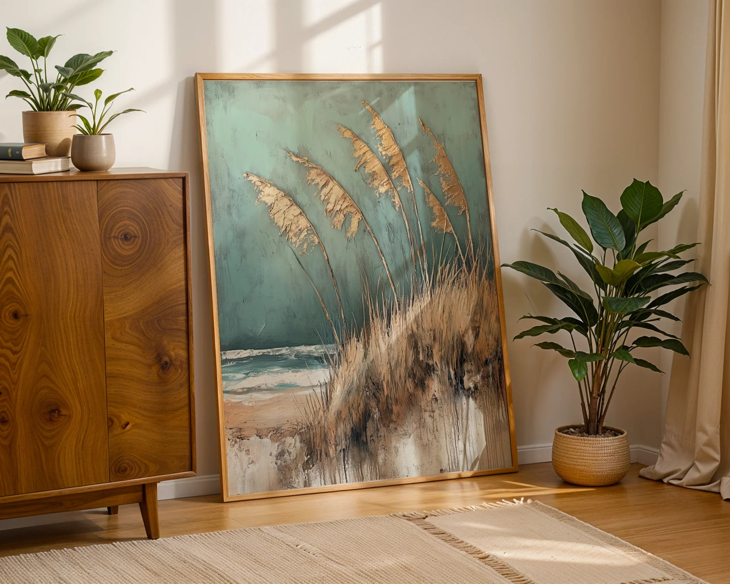 Coastal Grass Windswept Sea Oats Textured in room