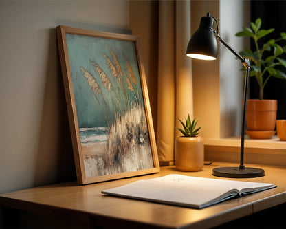 Coastal Grass Windswept Sea Oats Textured in room