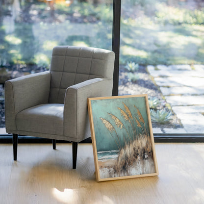Coastal Grass Windswept Sea Oats Textured in room