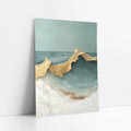 Textured Ocean Wave Art Gold Accents art print