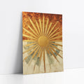Golden Sun Rays Ancient Temple Stone art print