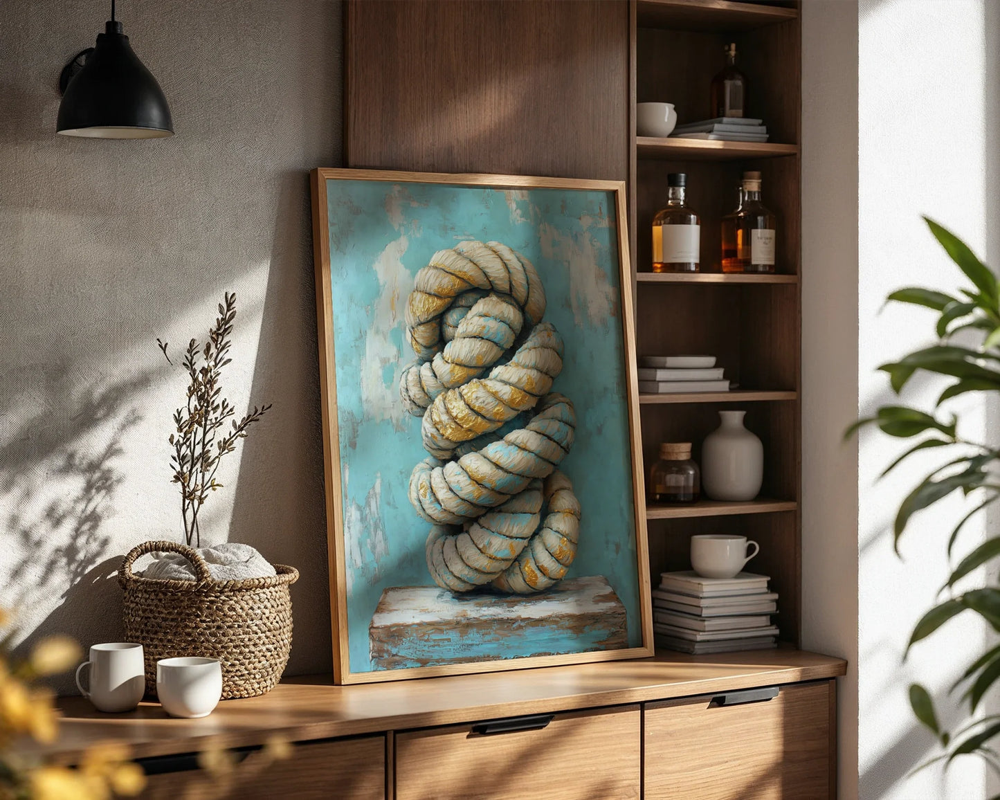 Nautical Rope Art Twisted Maritime in room