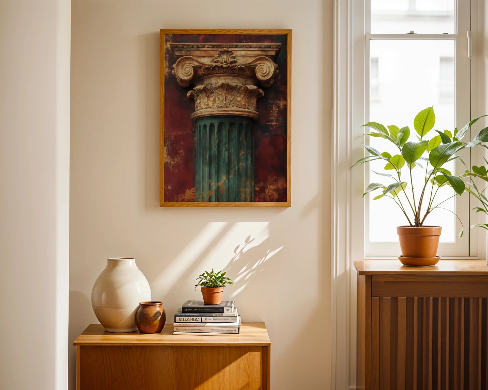 Classical Architecture Art Corinthian Capital in room