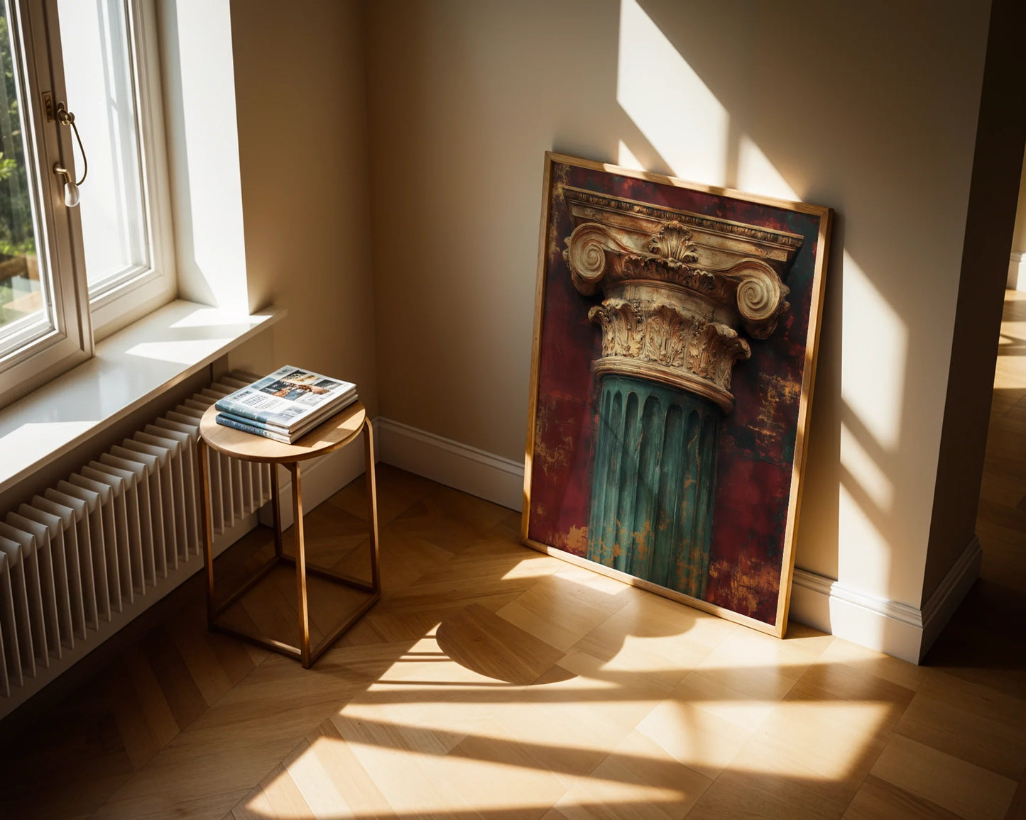 Classical Architecture Art Corinthian Capital in room