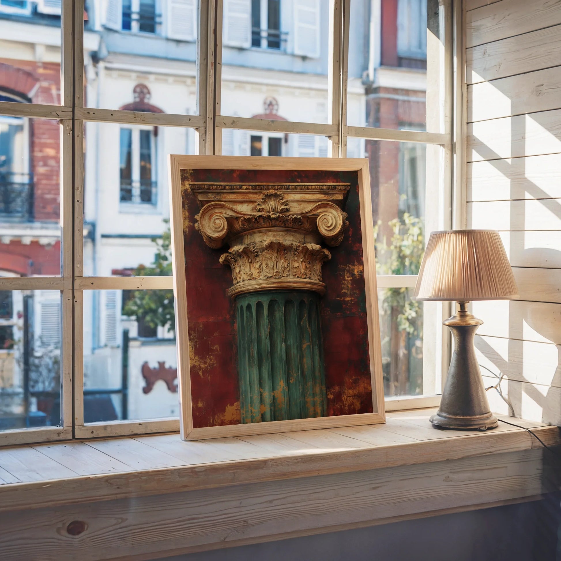 Classical Architecture Art Corinthian Capital in room