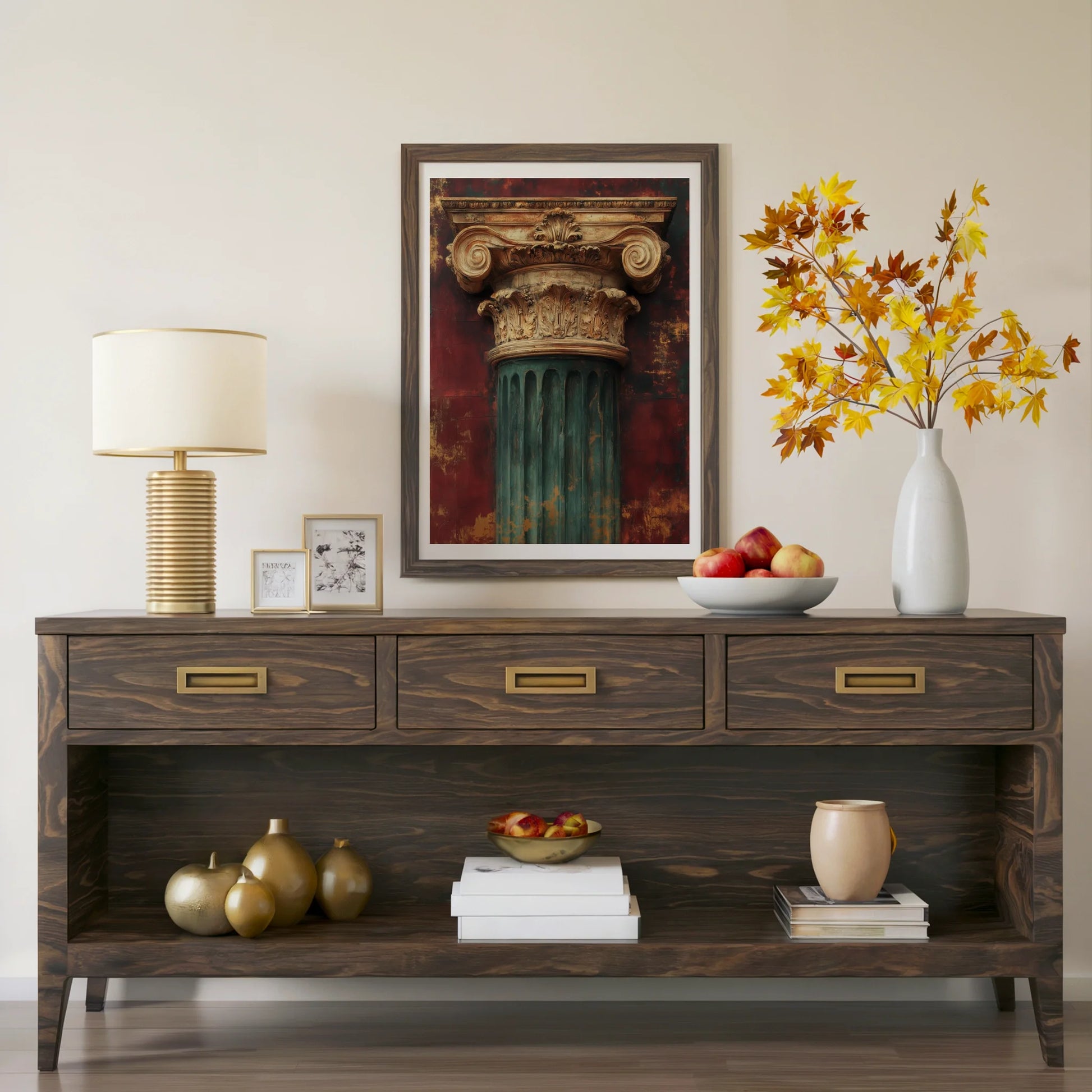 Classical Architecture Art Corinthian Capital in room