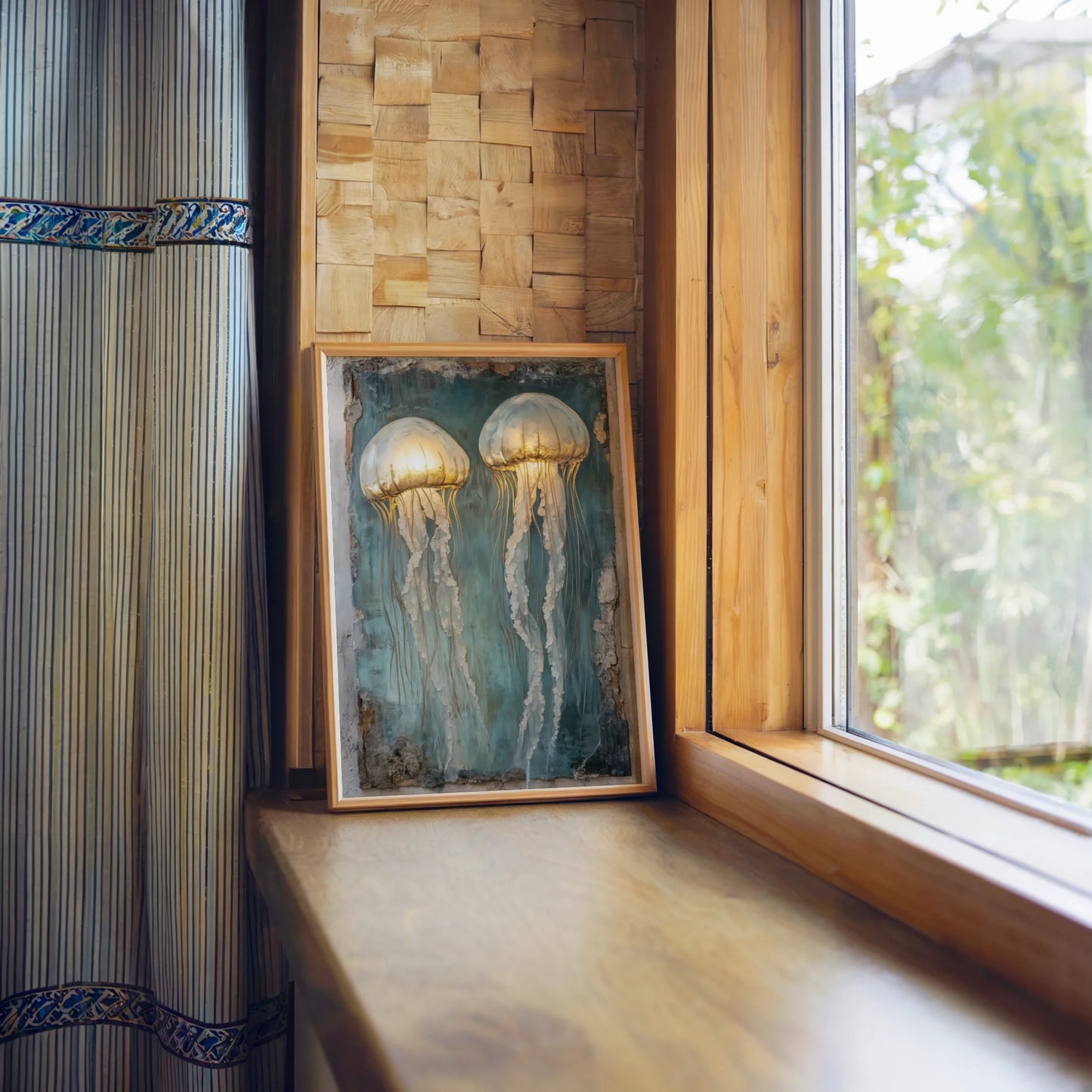 Jellyfish Luminescent Marine Gold in room