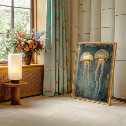 Jellyfish Luminescent Marine Gold in room