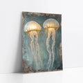 Jellyfish Luminescent Marine Gold art print