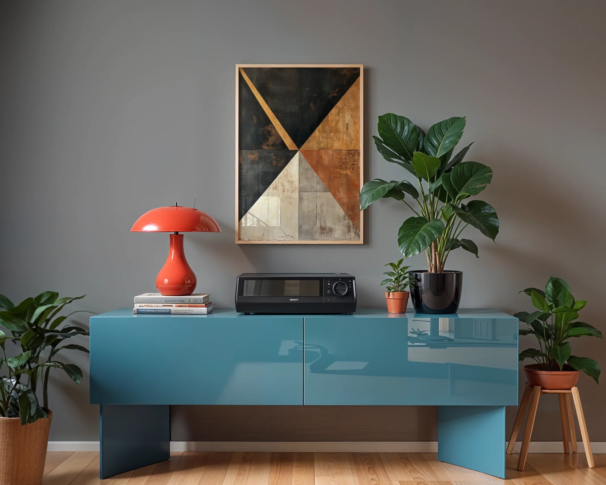 Industrial Geometric Metal Texture Luxury in room