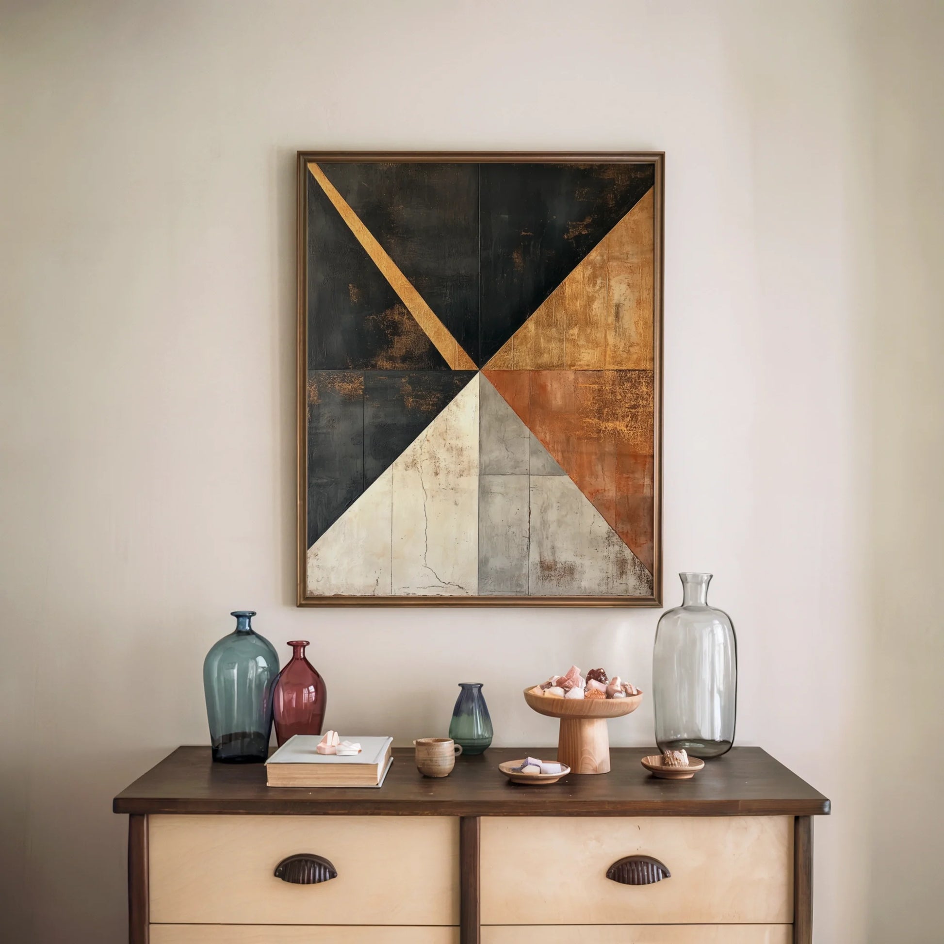 Industrial Geometric Metal Texture Luxury in room