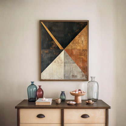 Industrial Geometric Metal Texture Luxury in room