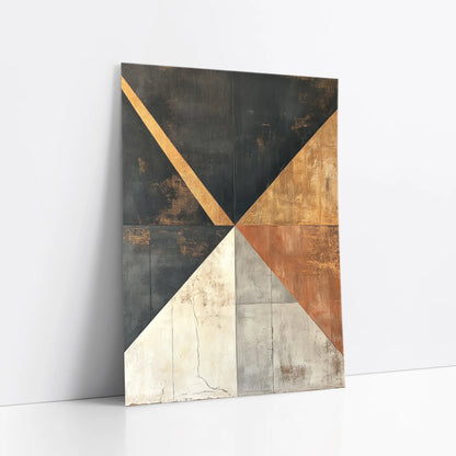 Industrial Geometric Metal Texture Luxury art print