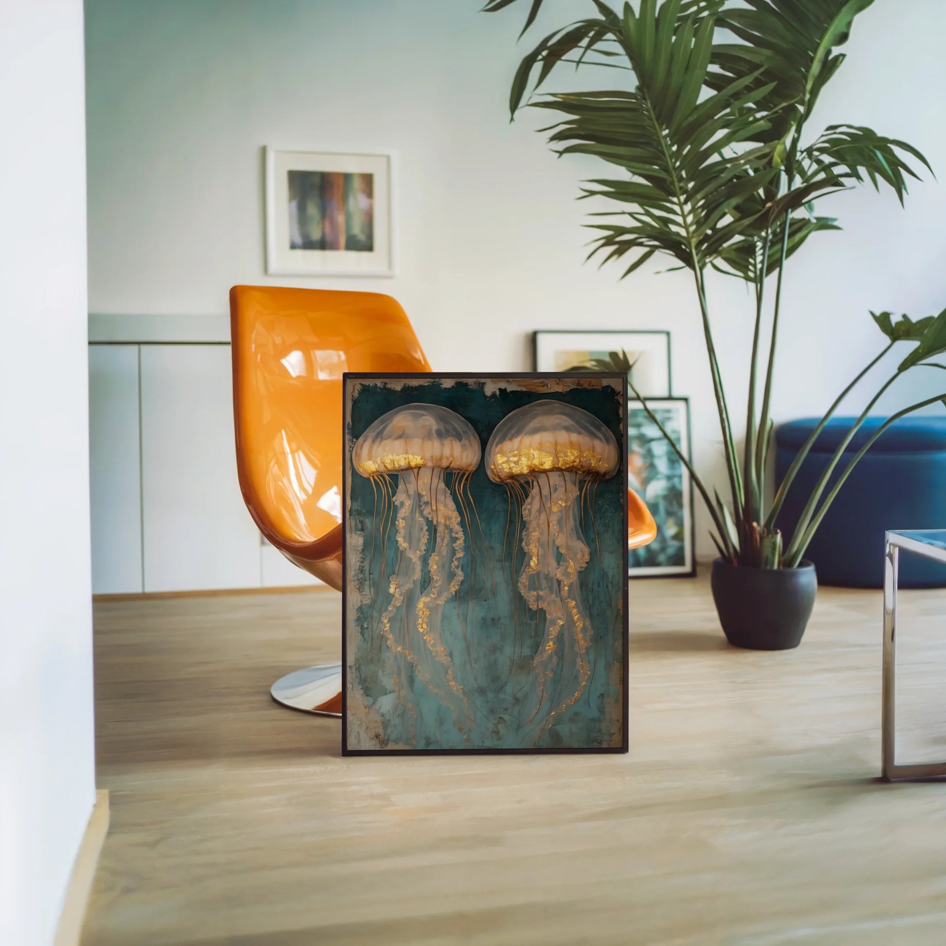 Luxury Jellyfish Gold Accents Twin Ascension in room