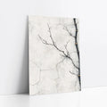 Minimalist Bamboo Branch Cracked Plaster art print