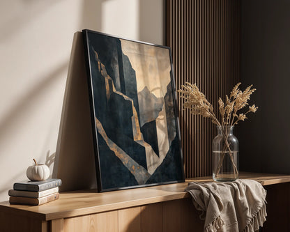 Large Abstract Architectural Concrete Forms in room
