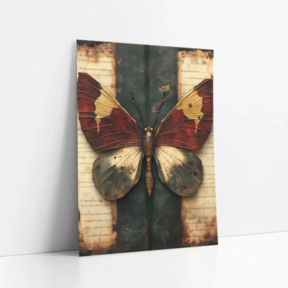 Butterfly Specimen Victorian Manuscript Print art print