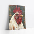 Rustic Rooster Art Distressed Barn Wood art print